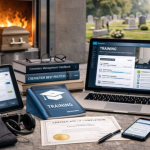 Tiago Oliva Schietti destaca a capacitação e o treinamento contínuo em cemitérios e crematórios.